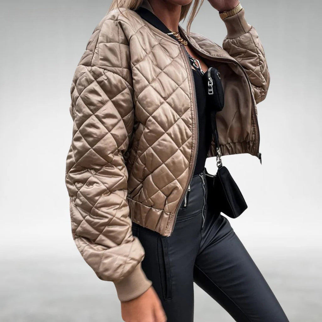 Übergangsjacke Quilt Bomber mit Reißverschluss