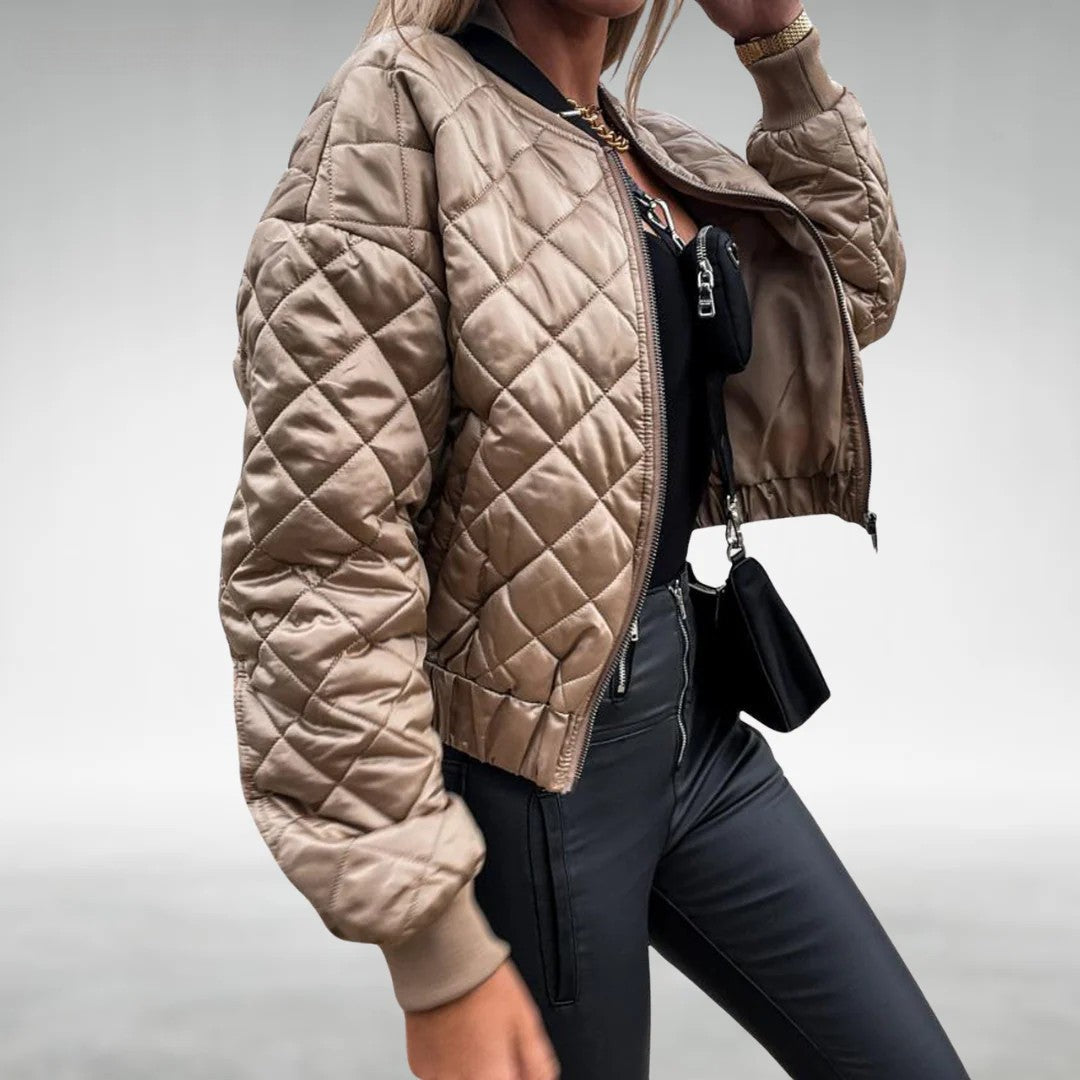 Übergangsjacke Quilt Bomber mit Reißverschluss