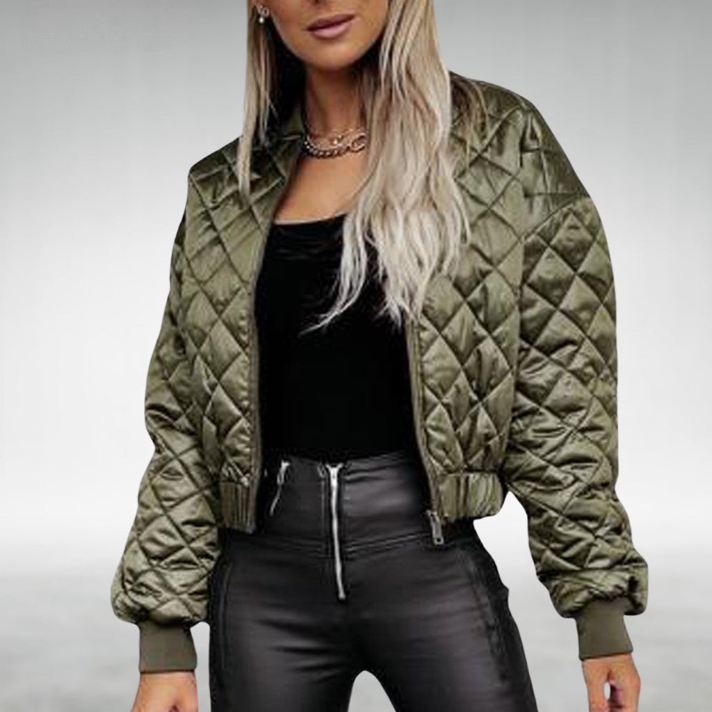 Übergangsjacke Quilt Bomber mit Reißverschluss