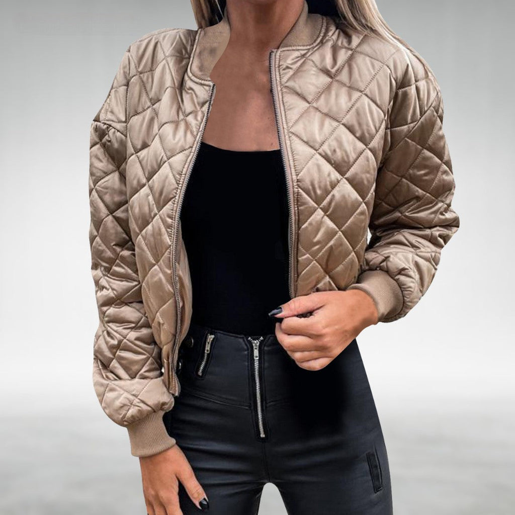 Übergangsjacke Quilt Bomber mit Reißverschluss