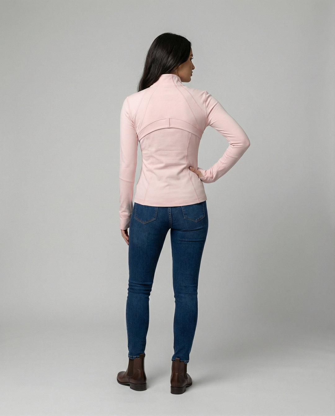 Damen Sonnenschutzjacke aus Eisseide für Yoga Fitness und Sport Slim-Fit