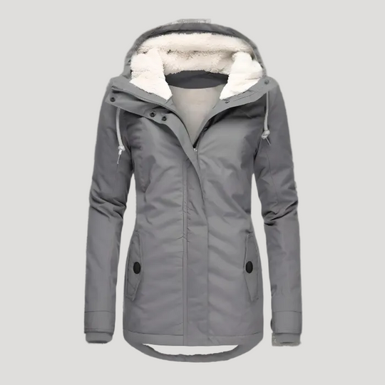 Lange Winterjacke mit Kapuze & Futter – Wasserfest, Warm & Komfortabel