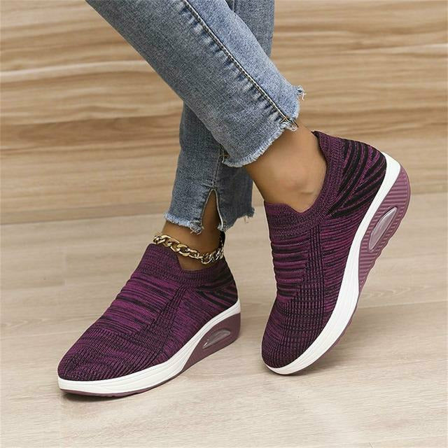 Damen Slip-On Sneaker Mesh und Air Heel
