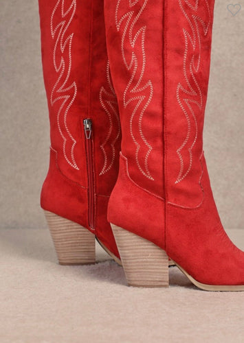 Damen Kniehohe Westernstiefel