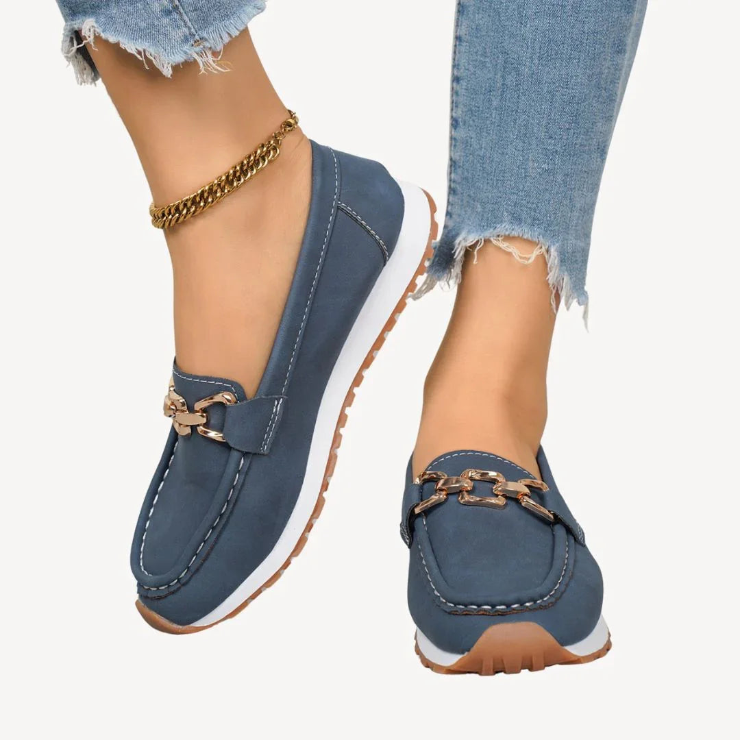 Damen Mokassin mit Kettendetail