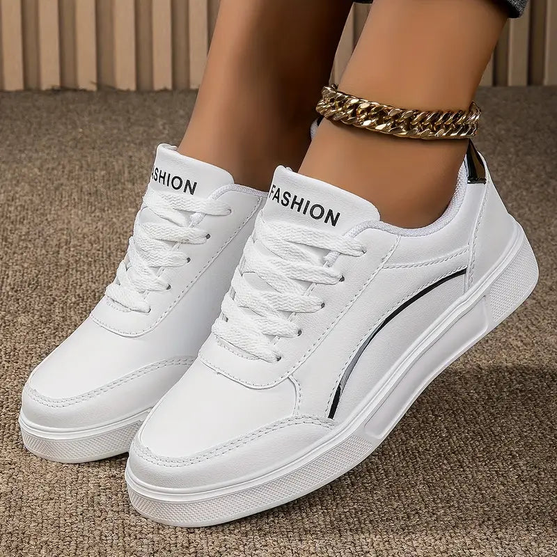 Damenschuhe - Schnürsenkel - Leichtgewichtig - Skate-Schuhe - Niedrige Sneakers