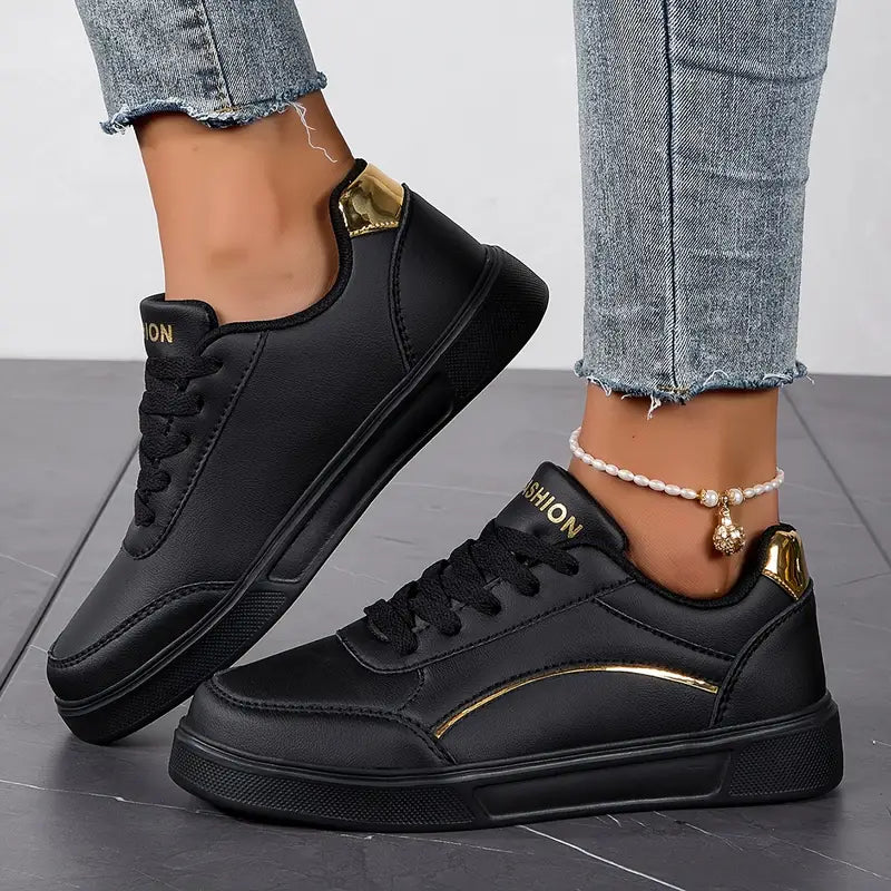Damenschuhe - Schnürsenkel - Leichtgewichtig - Skate-Schuhe - Niedrige Sneakers