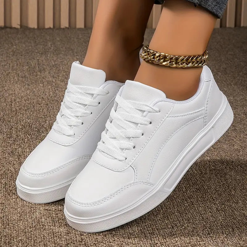 Damenschuhe - Schnürsenkel - Leichtgewichtig - Skate-Schuhe - Niedrige Sneakers