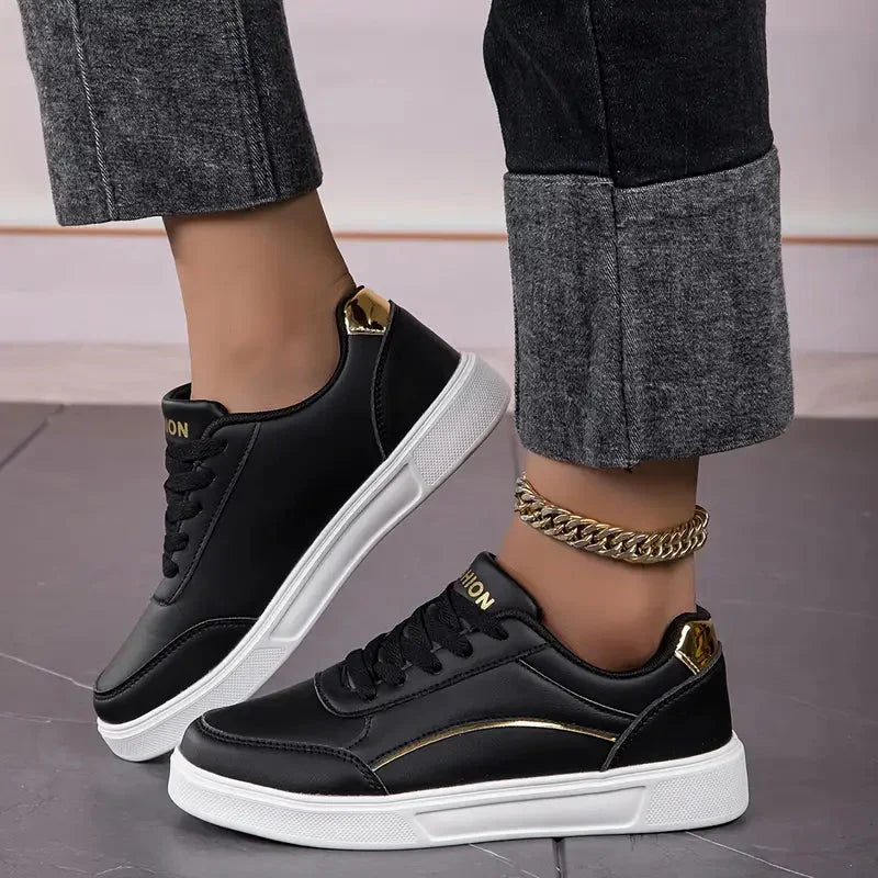 Damenschuhe - Schnürsenkel - Leichtgewichtig - Skate-Schuhe - Niedrige Sneakers