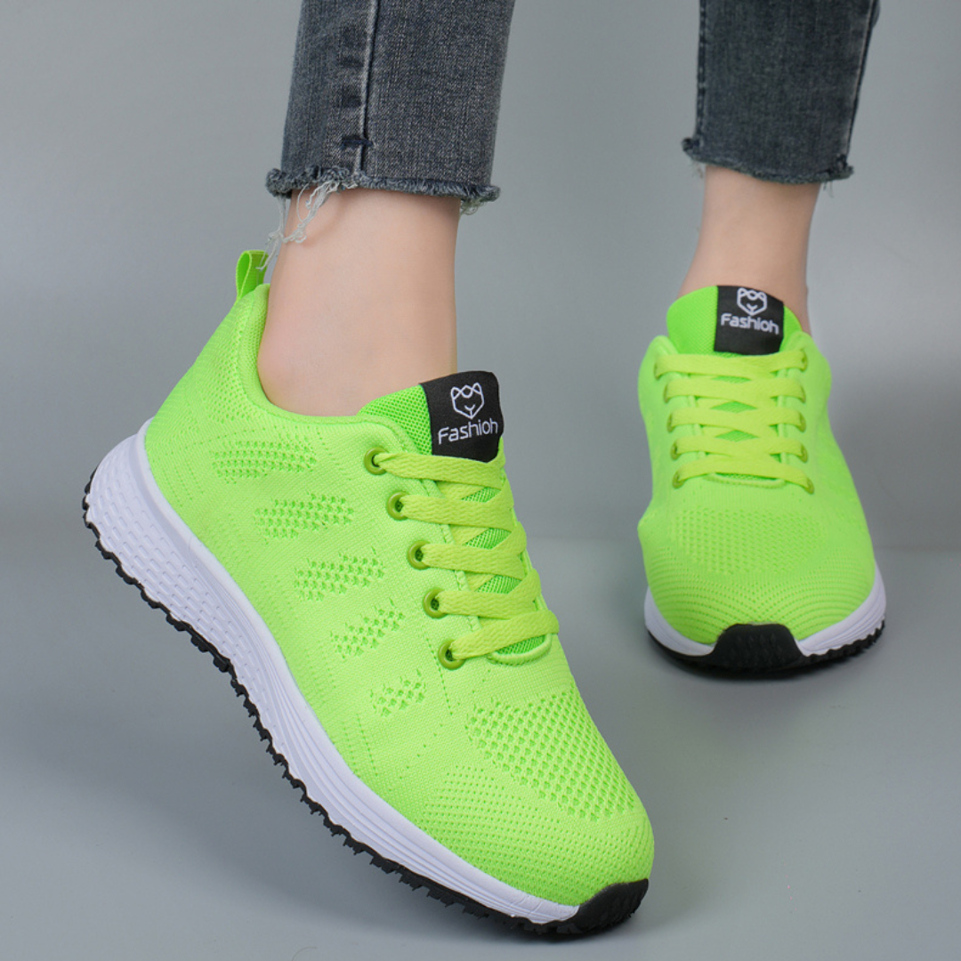Damen Sneakers - Schnürschuhe - Gehen - Mesh-Sneaker - Damen-Sneaker