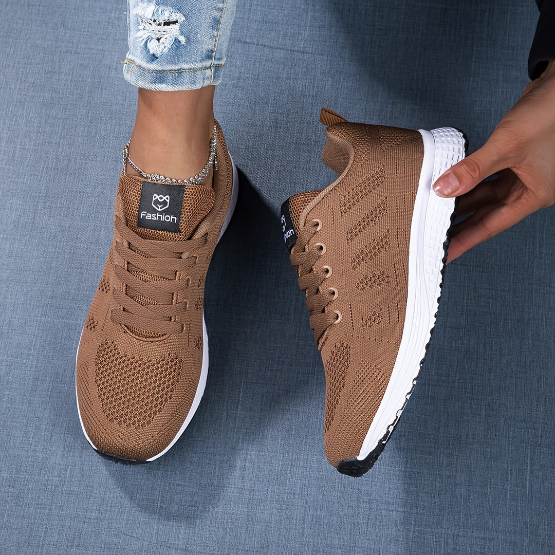 Damen Sneakers - Schnürschuhe - Gehen - Mesh-Sneaker - Damen-Sneaker