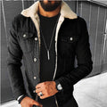 Herren Jeansjacke mit Futter Aus Pelz
