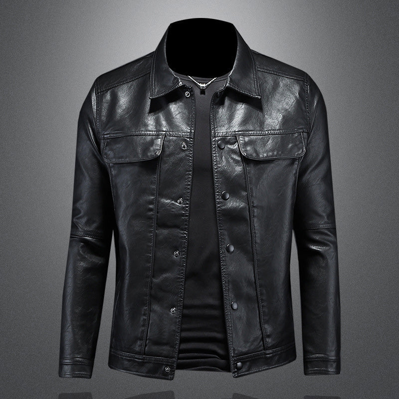 Saisonale Lederjacke