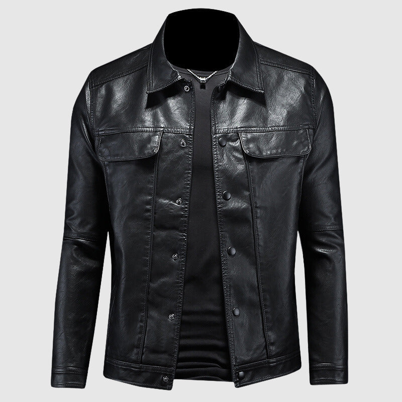 Saisonale Lederjacke