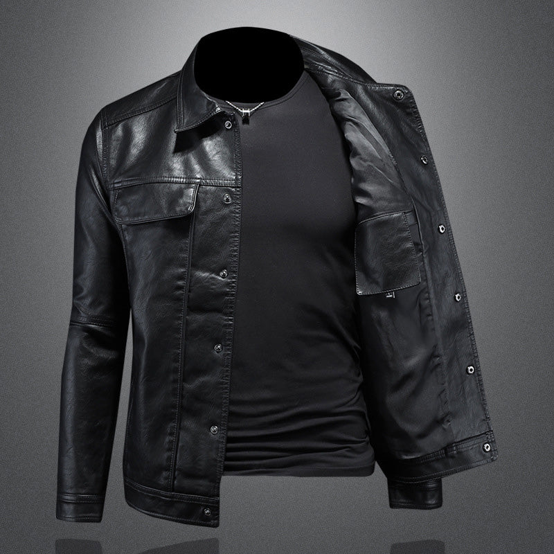 Saisonale Lederjacke