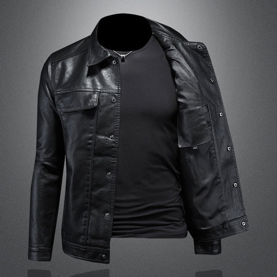 Saisonale Lederjacke
