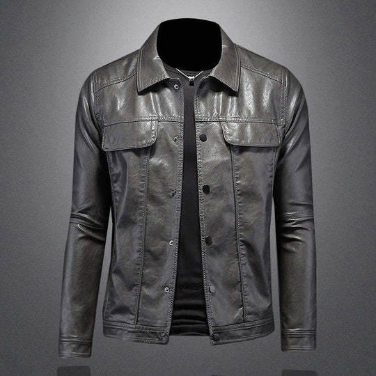 Saisonale Lederjacke