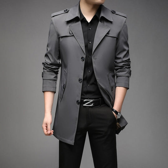 Herren Stilvoller Trenchcoat - Wasserdicht & Winddicht