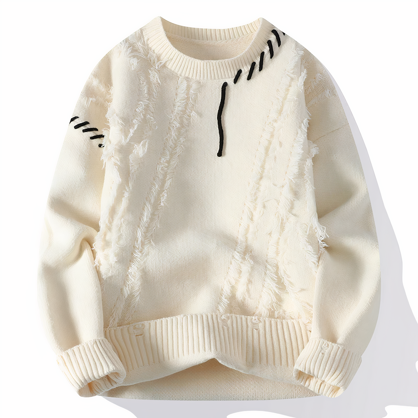 Einzigartiger Patchwork Pullover