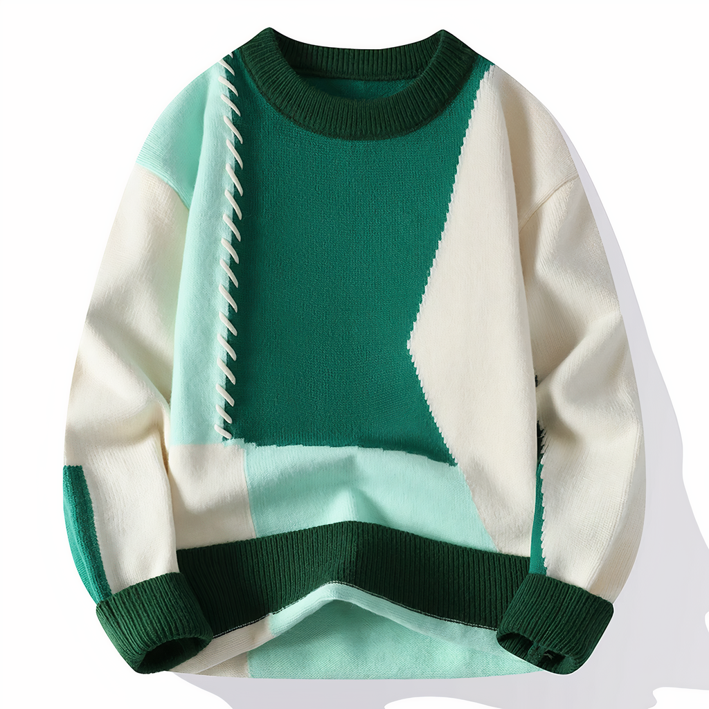 Einzigartiger Patchwork Pullover