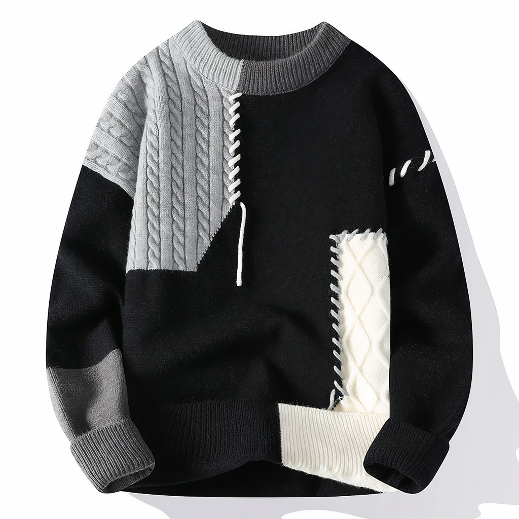 Einzigartiger Patchwork Pullover