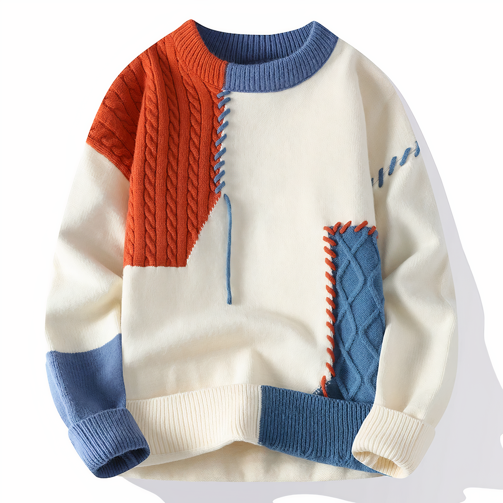 Einzigartiger Patchwork Pullover