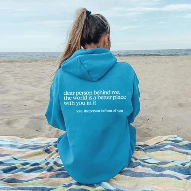 Bequeme Hoodie mit Print