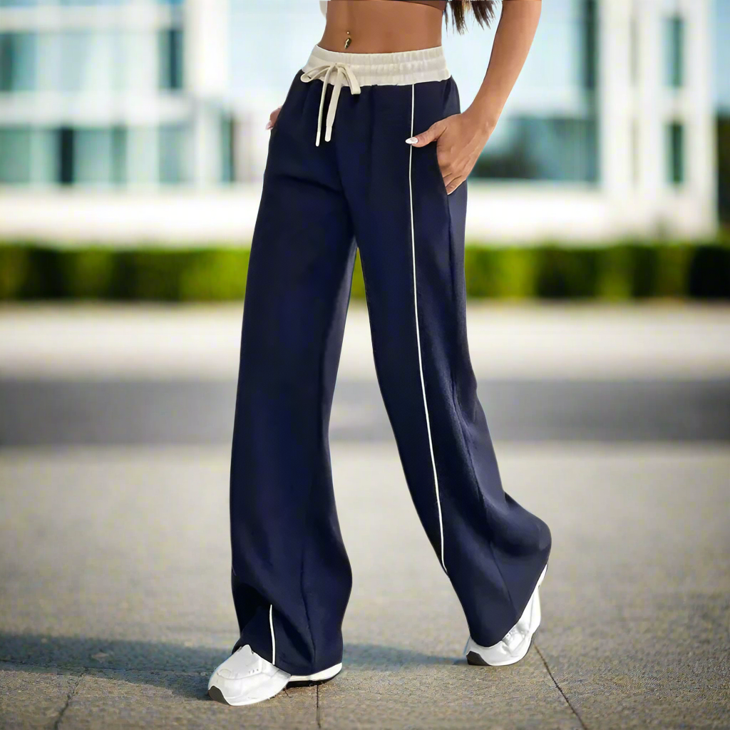 Jogginghose mit Weitem Bein und Verstellbarem Bund