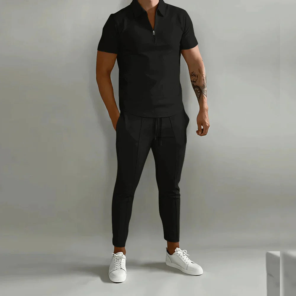Elegantes Herren-Set bestehend aus Polo und eleganter Hose