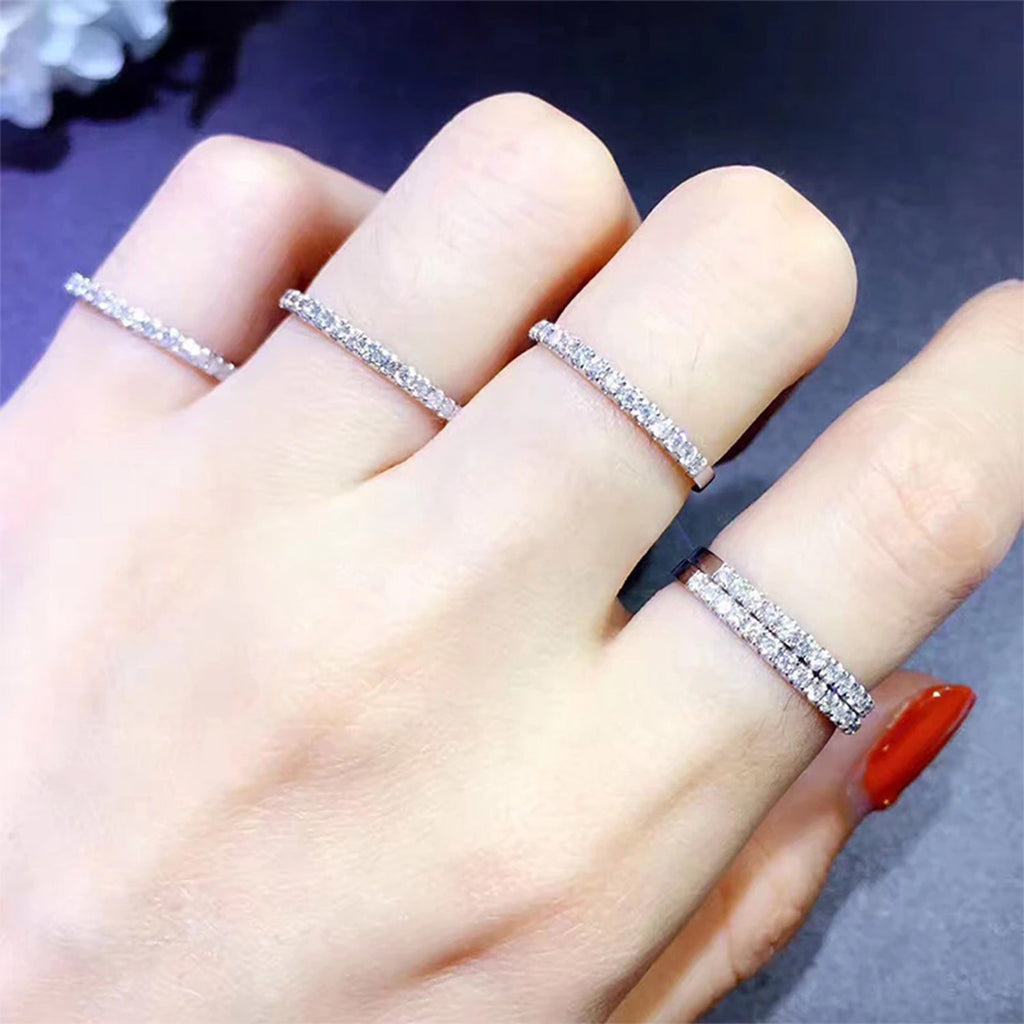 Echter tibetischer Silber CZ Stapelring | Shop Nory