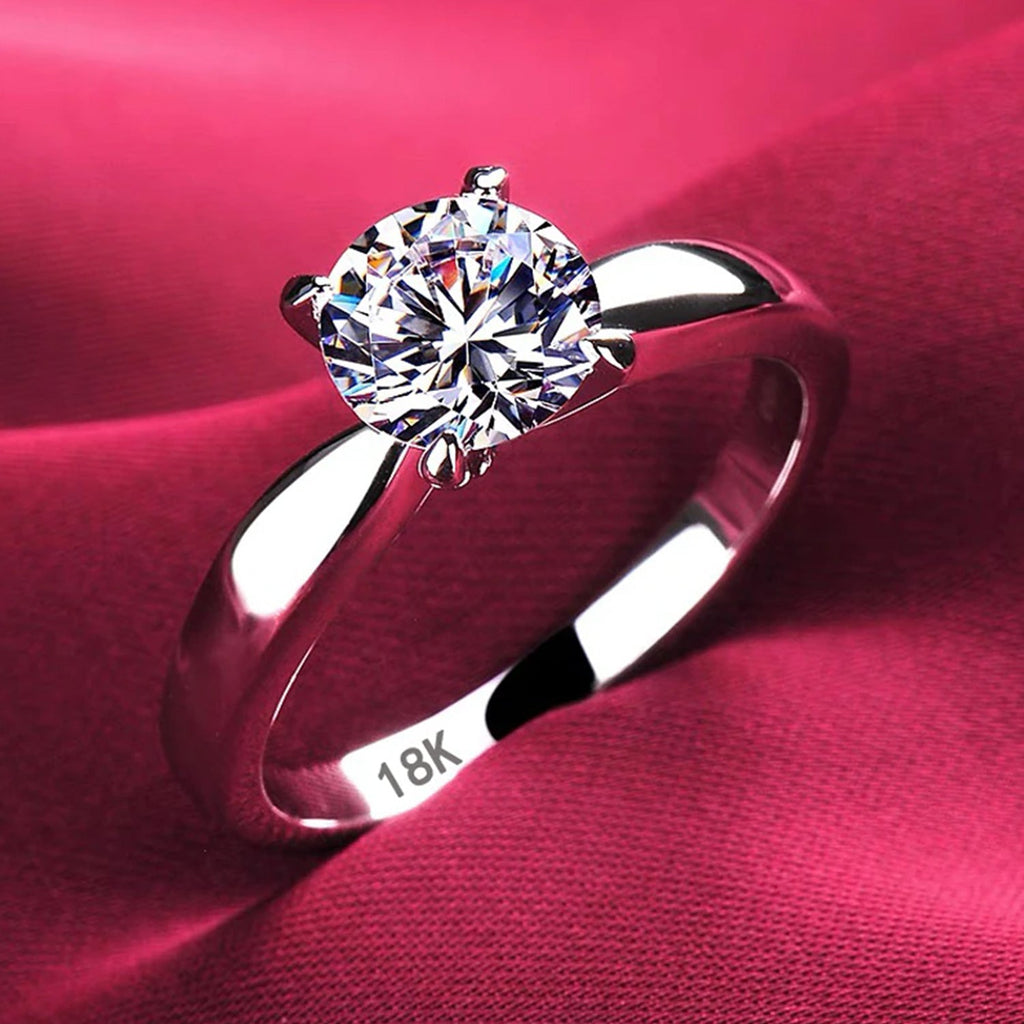 Echtes tibetisches Silber CZ Verlobungsring | Shop Nory