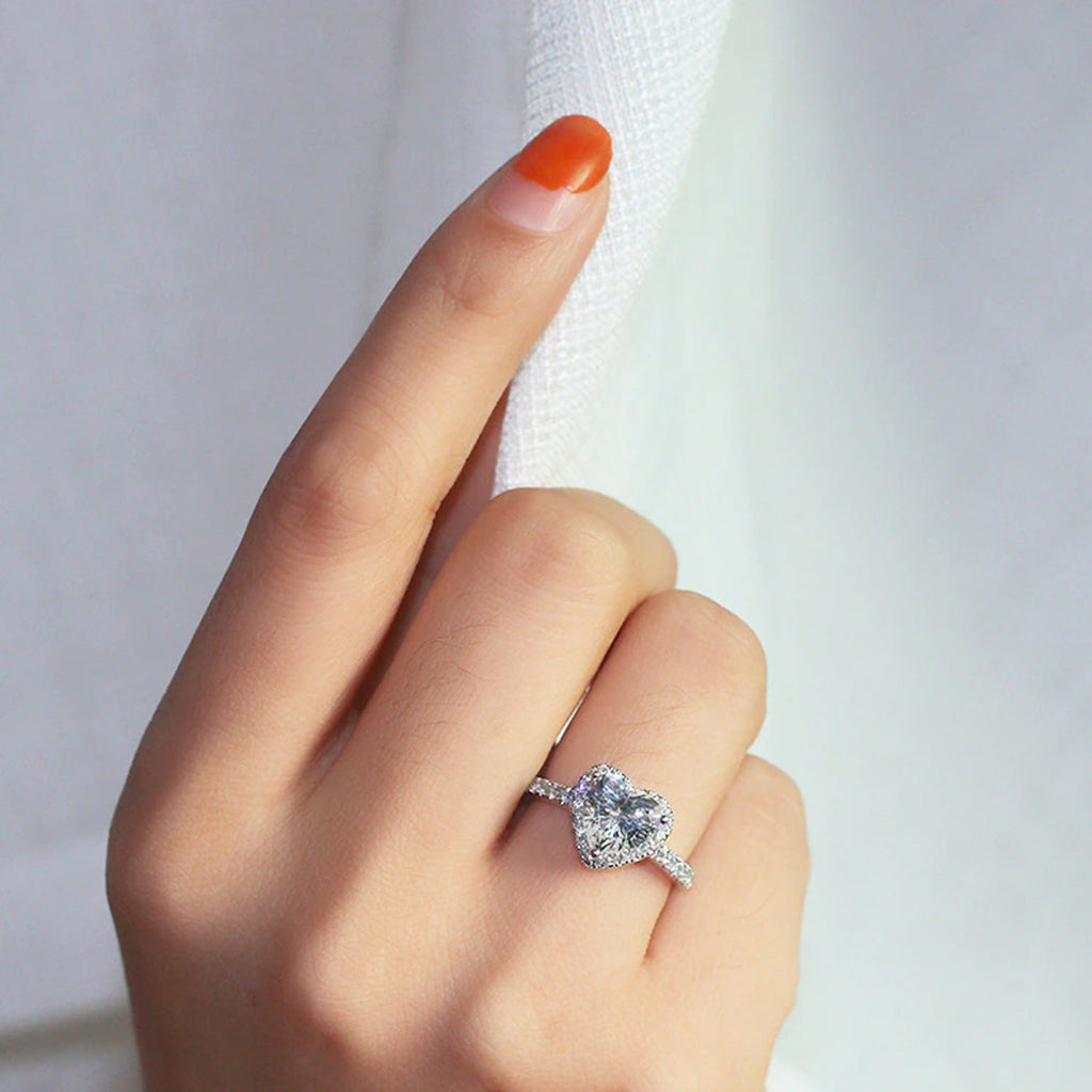 Original Tibetan Silber CZ Herzring | Shop Nory