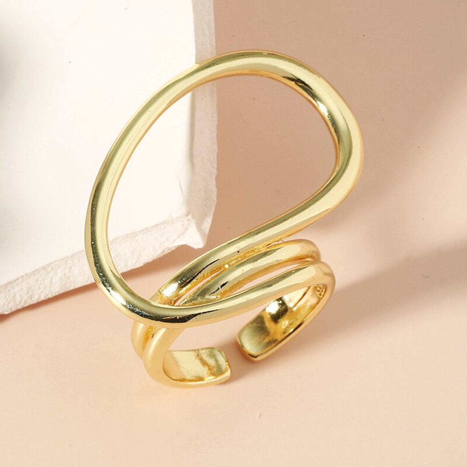 Einfache verzerrte geometrische Ringe | Shop Nory