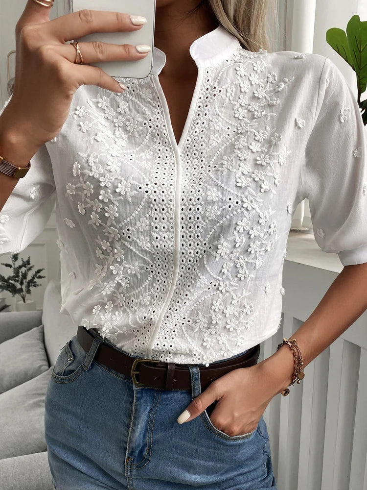 Elegantes Top Mit V-Ausschnitt