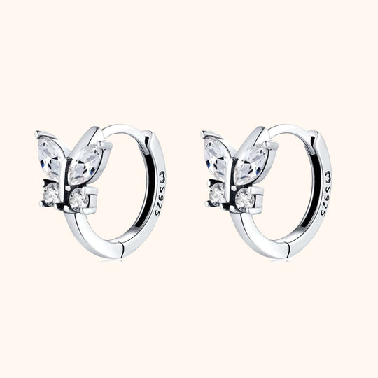 Kristall-Schmetterling-Ohrringe - Auryn | Shop Nory