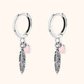 Creolen mit Liebevoller Feder und Herz – Althea | Shop Nory