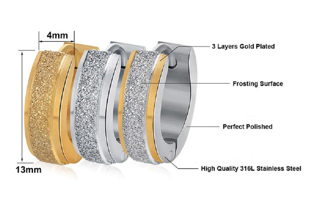 Gold & Silver Titanstahl Antiallergische Kleine Creolen | Shop Nory