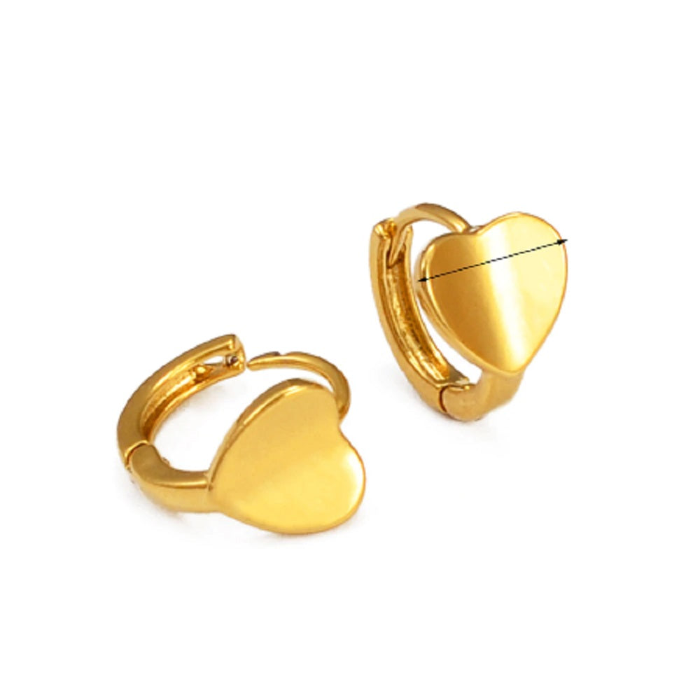 Kleine Herz Innenschnappverschluss Hoop Freizeit Ohrringe | Shop Nory