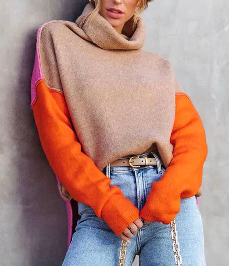 Schöner Colorblock Pullover