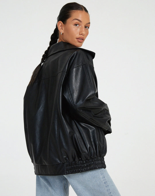 Übergröße Lederjacke