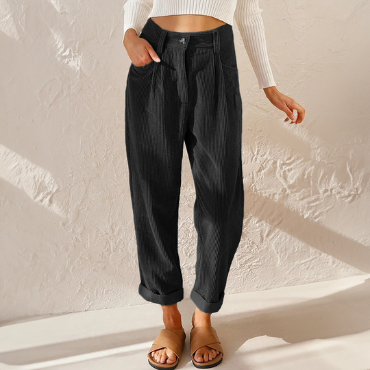 ShopNory - Lockere High Wait Cord Hose für Damen