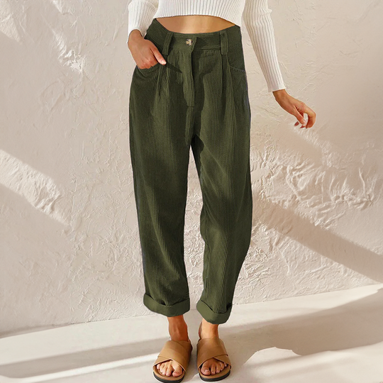 ShopNory - Lockere High Wait Cord Hose für Damen