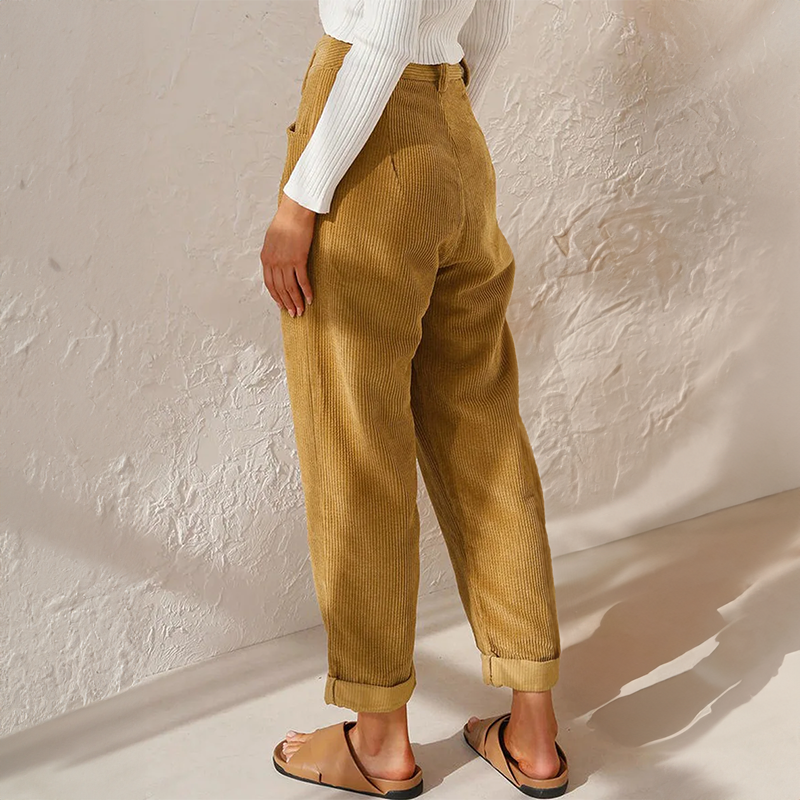 ShopNory - Lockere High Wait Cord Hose für Damen
