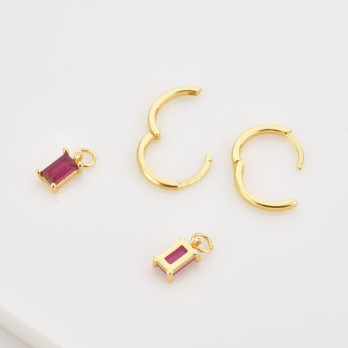 925 Sterlingsilber Gold Zirkon CZ Tropfenohrringe | Shop Nory