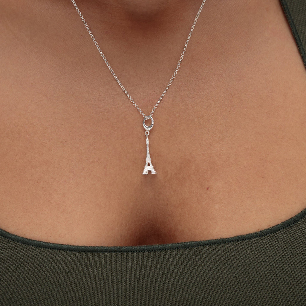 Silberne Eiffelturm Charm Halskette | Shop Nory
