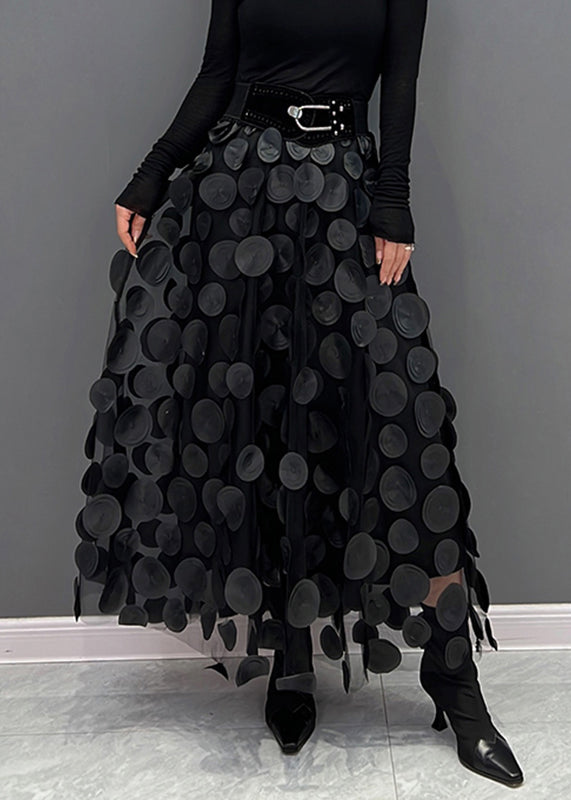 Schicker Damen Rock aus Polka Dot & Tüll-Patchwork | ShopNory