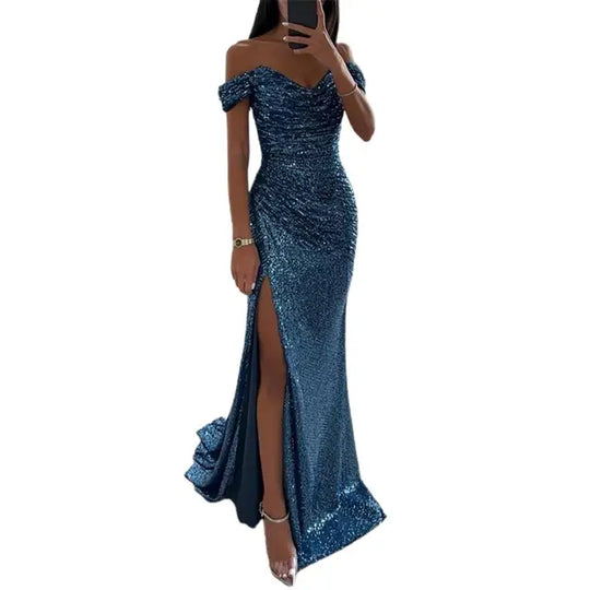 Kleid Elegant Off-Shoulder Abendkleid
