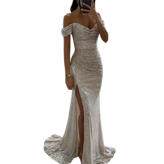 Kleid Elegant Off-Shoulder Abendkleid