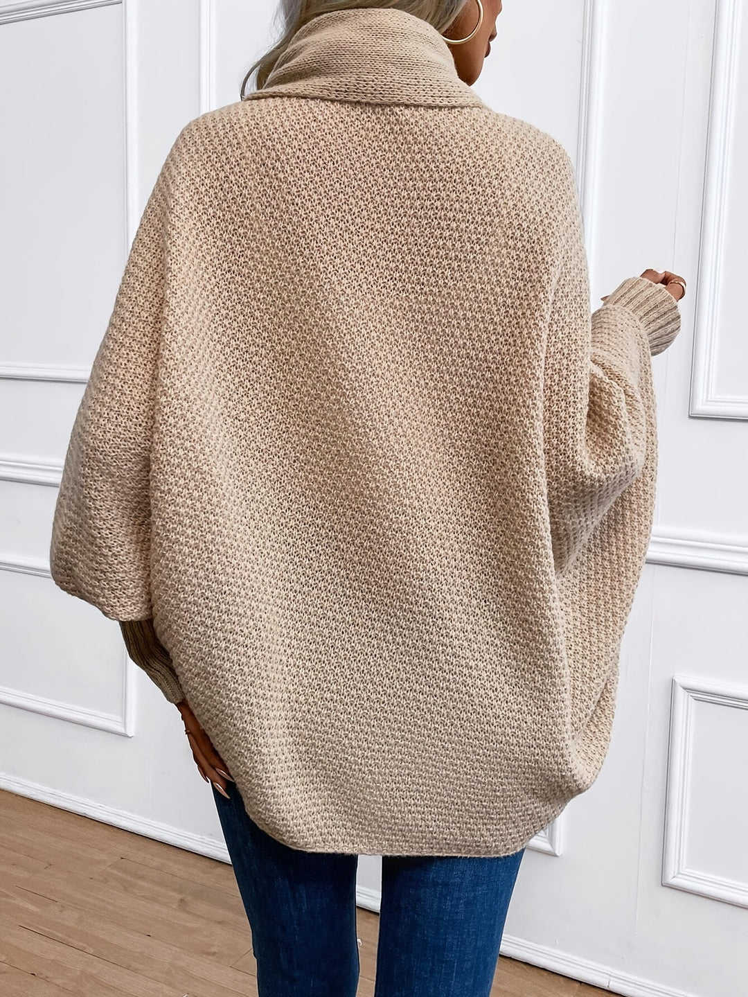 Damen Lange Cashmere Cardigan mit Langen Ärmeln