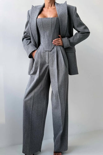 Dreiteiliger Anzug mit Doppeltem Blazer